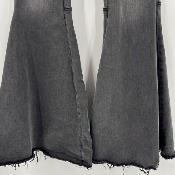 Free People Just Float On Super Flare Stretch Jeans Washed Black Women’s Size 26 - Picture 5 of 12